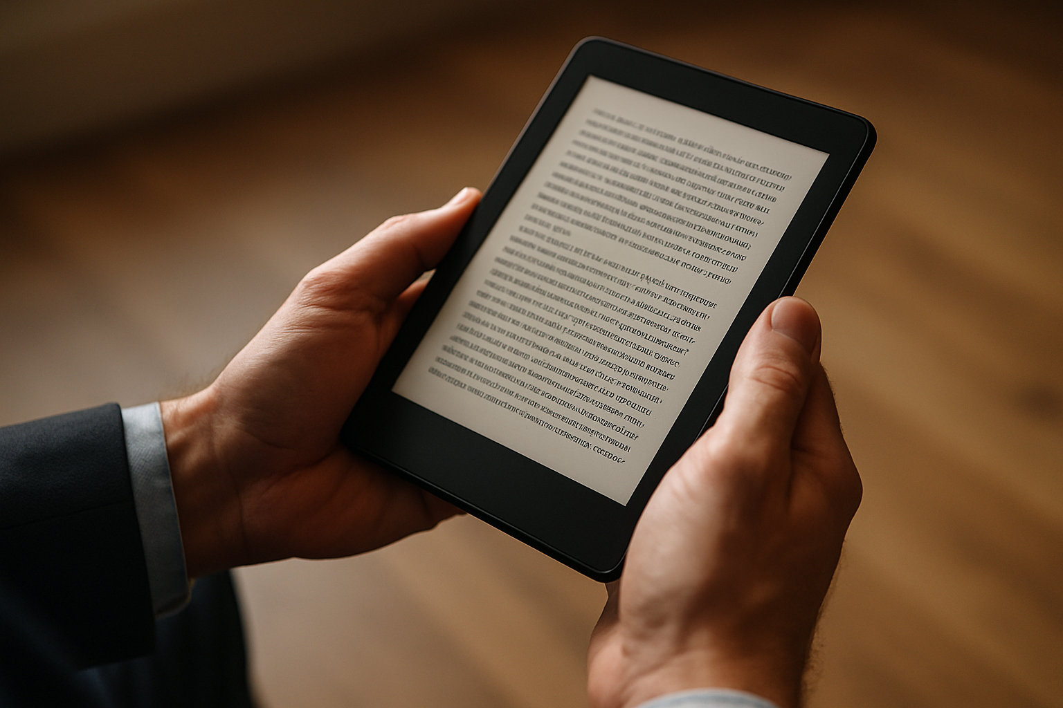электронная книга в руках мужчины